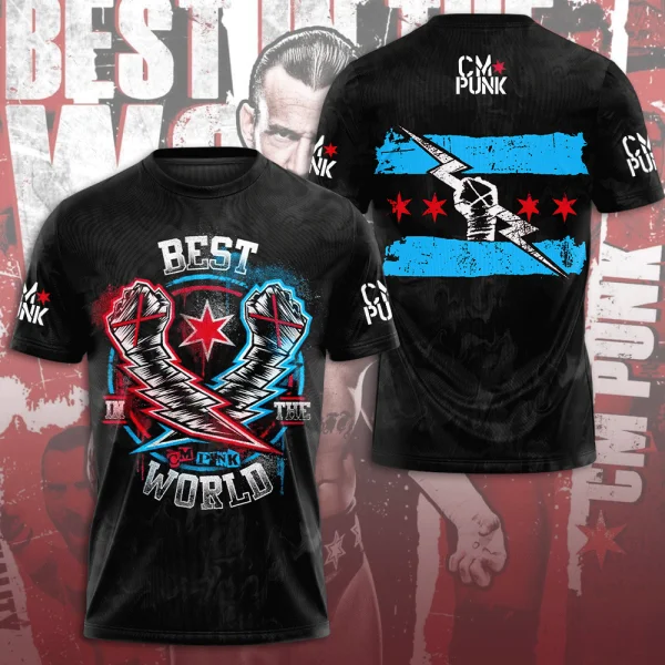 Street Fashion For Short Guys - Koszulka CM Punk z nadrukiem 3D